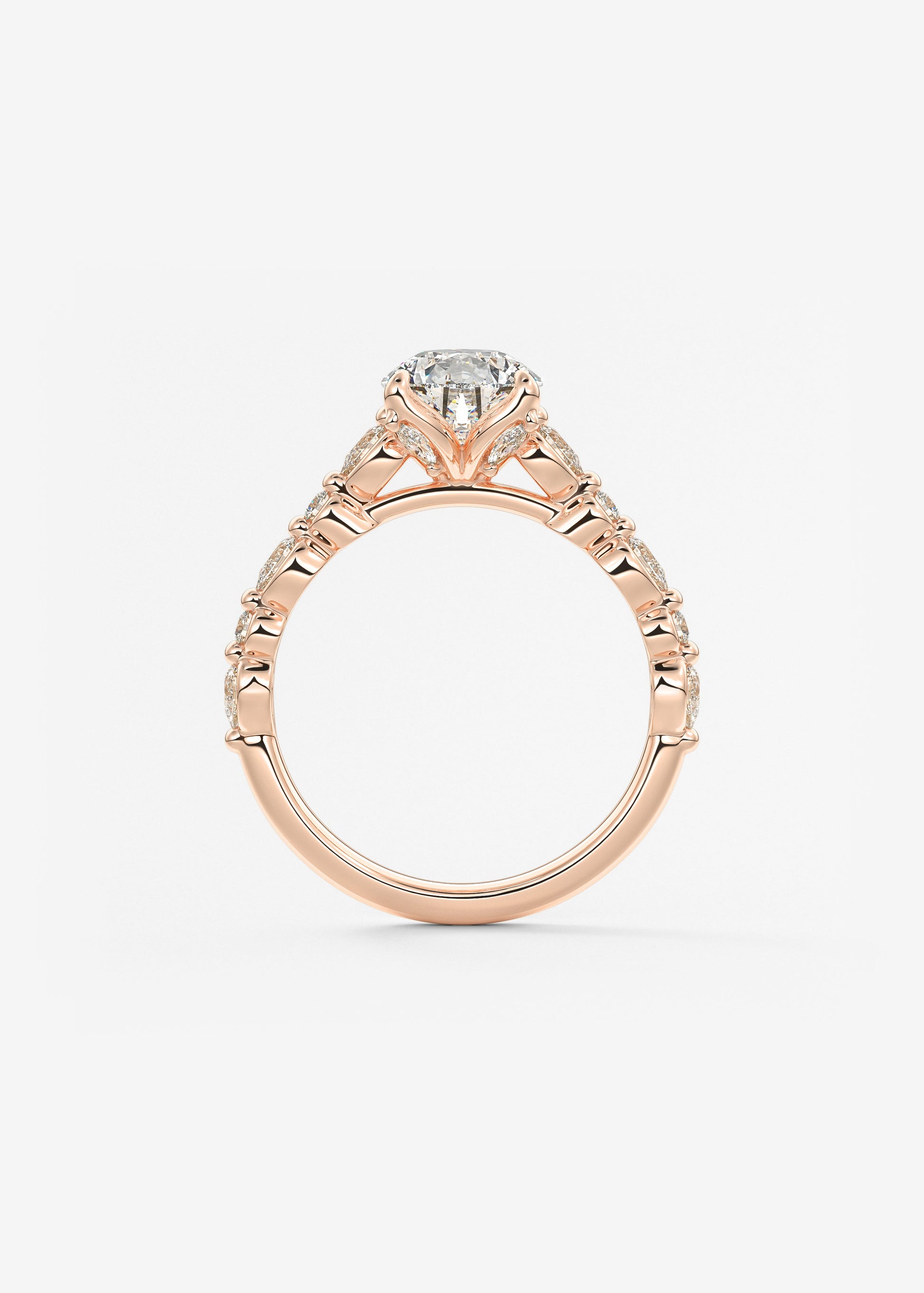 Oval Solitaire With Raised Basket Gallery Lab Grown Diamond Engagement Ring