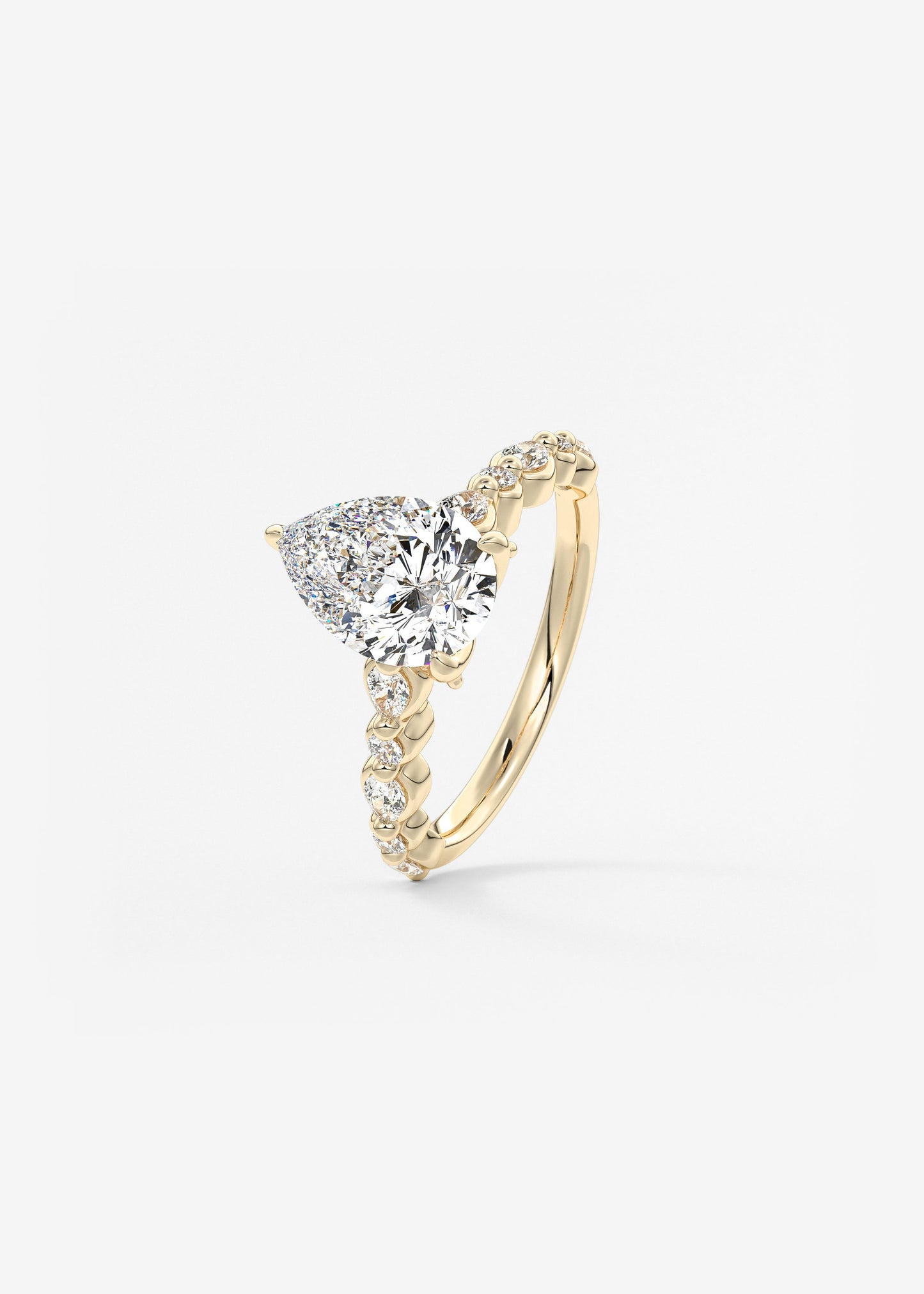 Oval Solitaire With Raised Basket Gallery Lab Grown Diamond Engagement Ring
