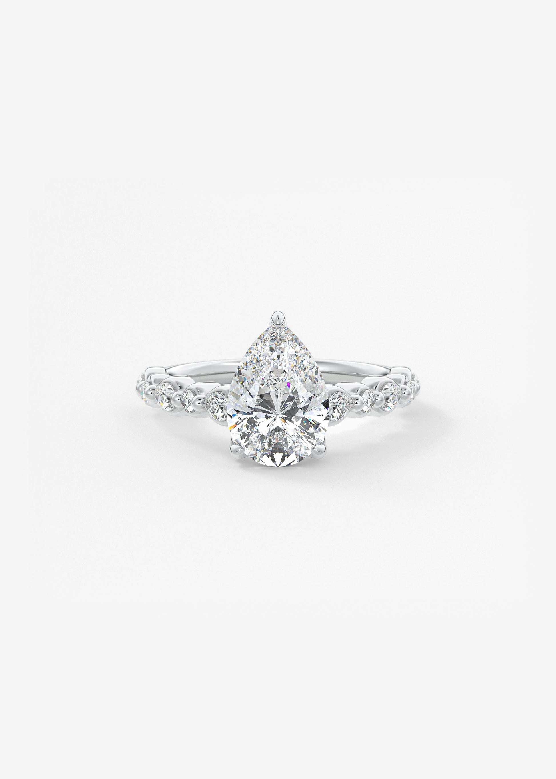 Oval Solitaire With Raised Basket Gallery Lab Grown Diamond Engagement Ring