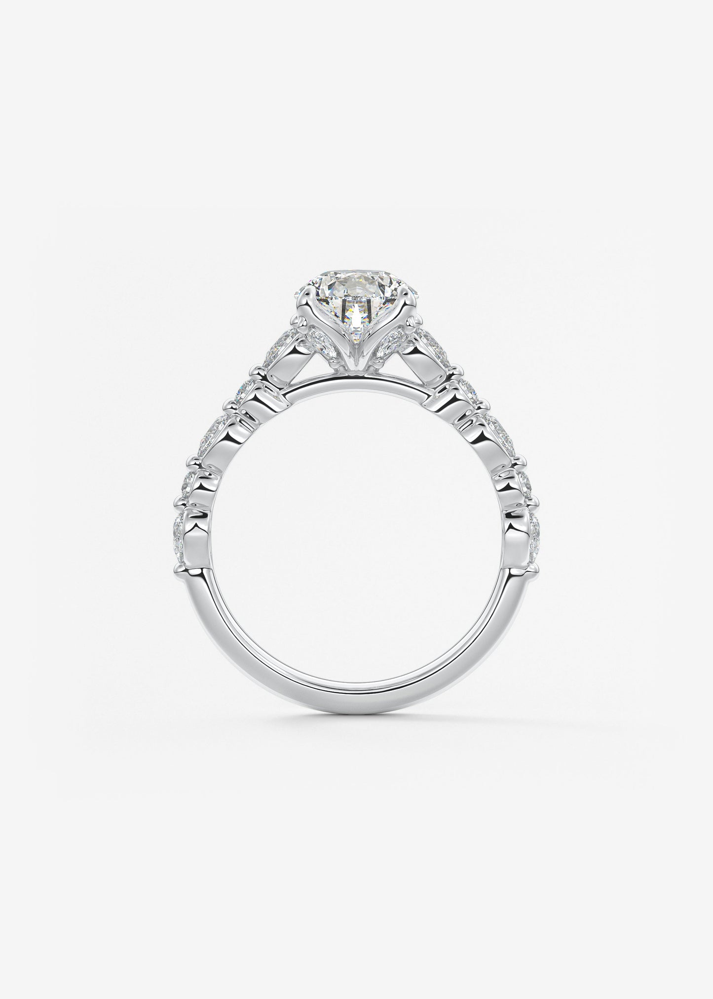 Oval Solitaire With Raised Basket Gallery Lab Grown Diamond Engagement Ring