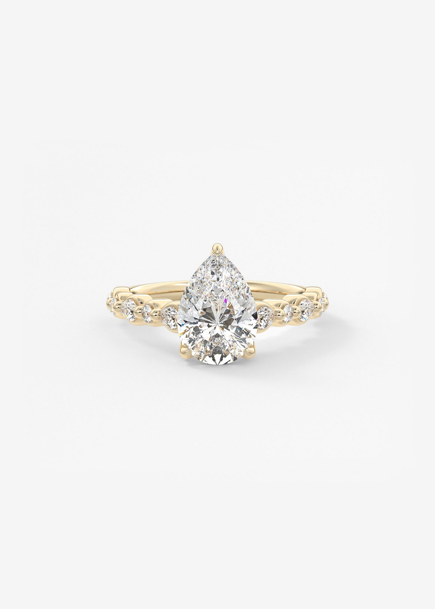 Oval Solitaire With Raised Basket Gallery Lab Grown Diamond Engagement Ring