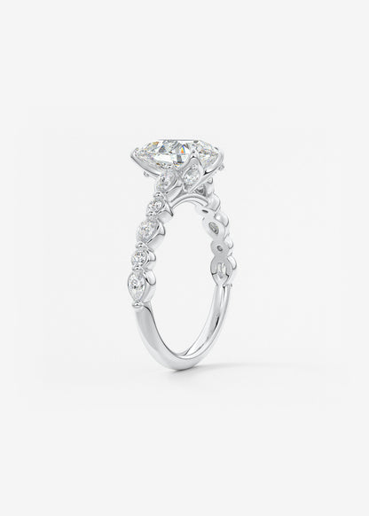 Oval Solitaire With Raised Basket Gallery Lab Grown Diamond Engagement Ring