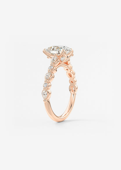 Oval Solitaire With Raised Basket Gallery Lab Grown Diamond Engagement Ring