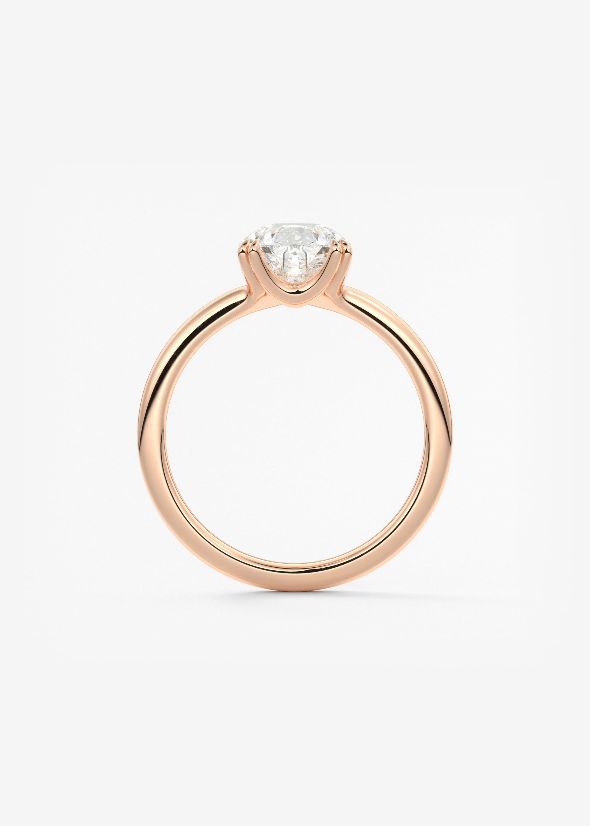Oval Solitaire With Raised Basket Gallery Lab Grown Diamond Engagement Ring