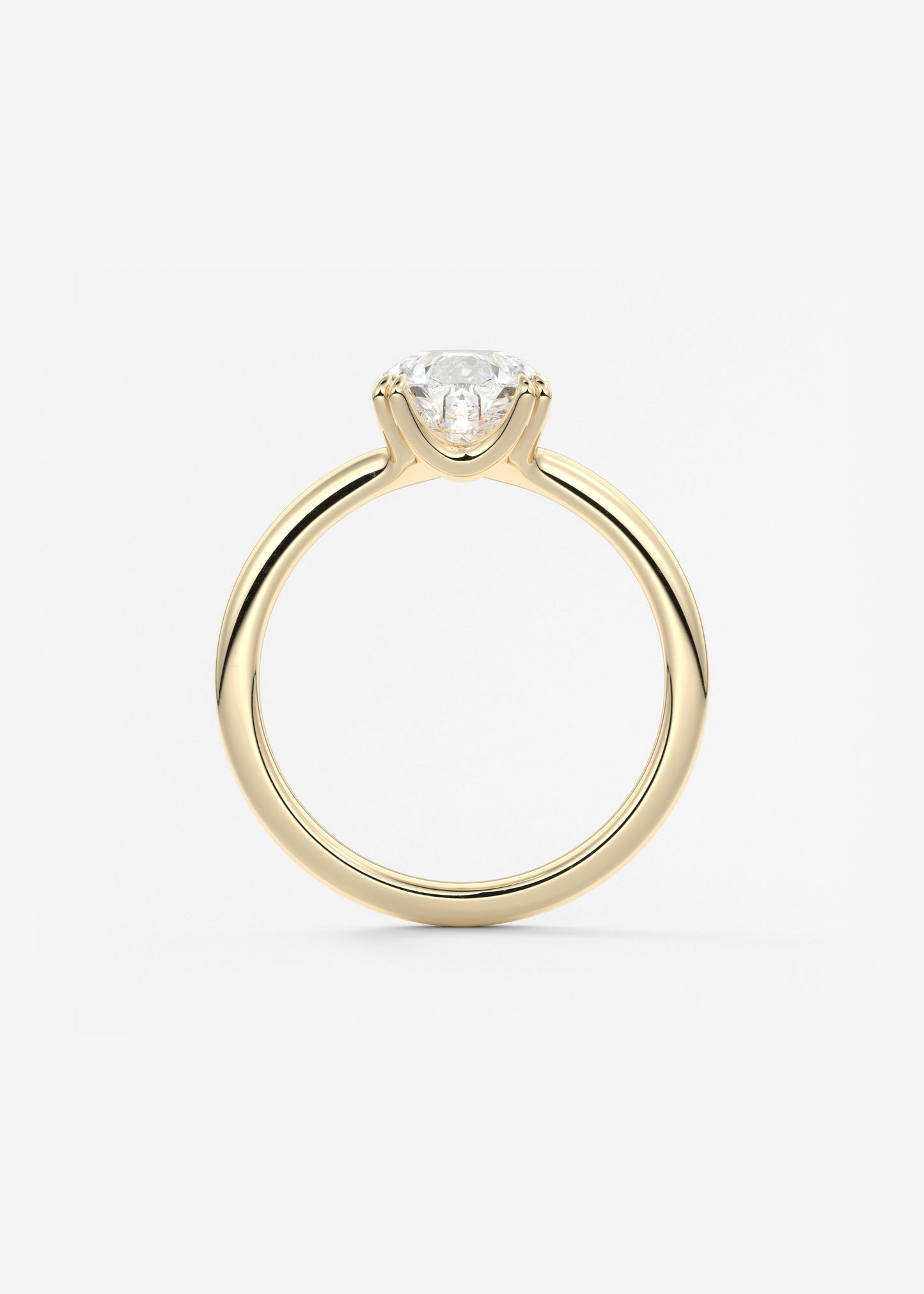 Oval Solitaire With Raised Basket Gallery Lab Grown Diamond Engagement Ring