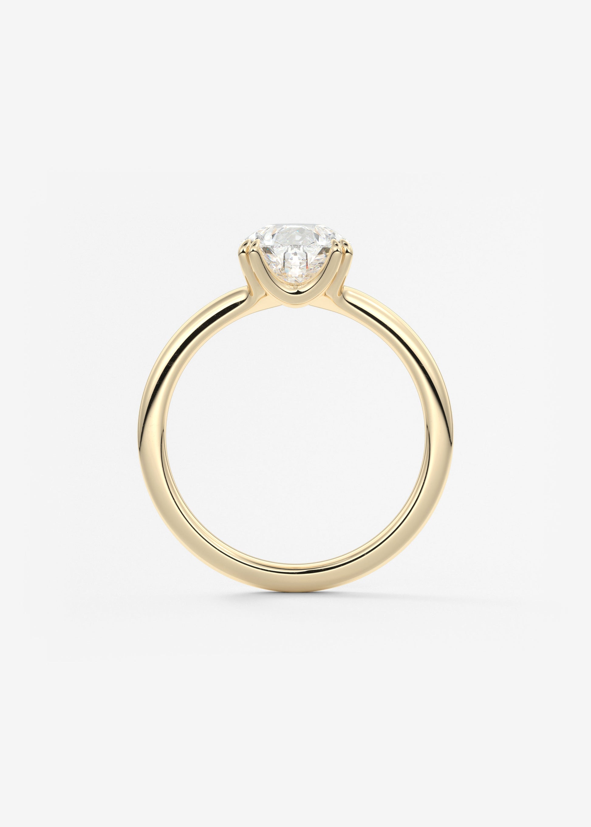 Oval Solitaire With Raised Basket Gallery Lab Grown Diamond Engagement Ring