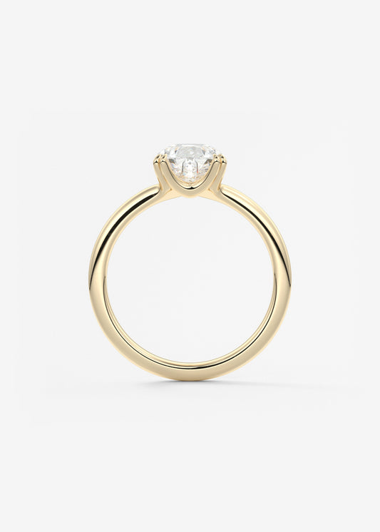Oval Solitaire With Raised Basket Gallery Lab Grown Diamond Engagement Ring