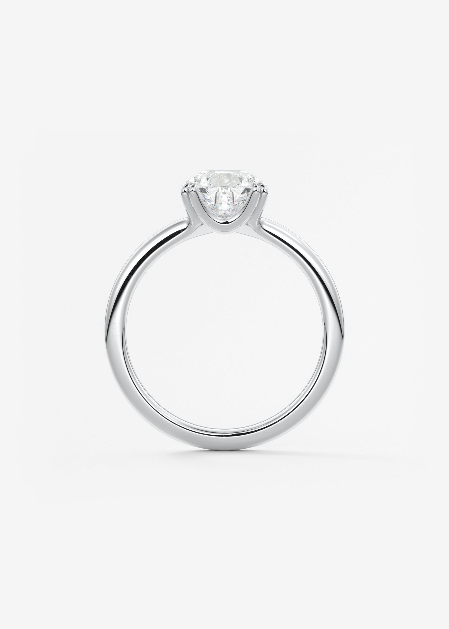 Oval Solitaire With Raised Basket Gallery Lab Grown Diamond Engagement Ring