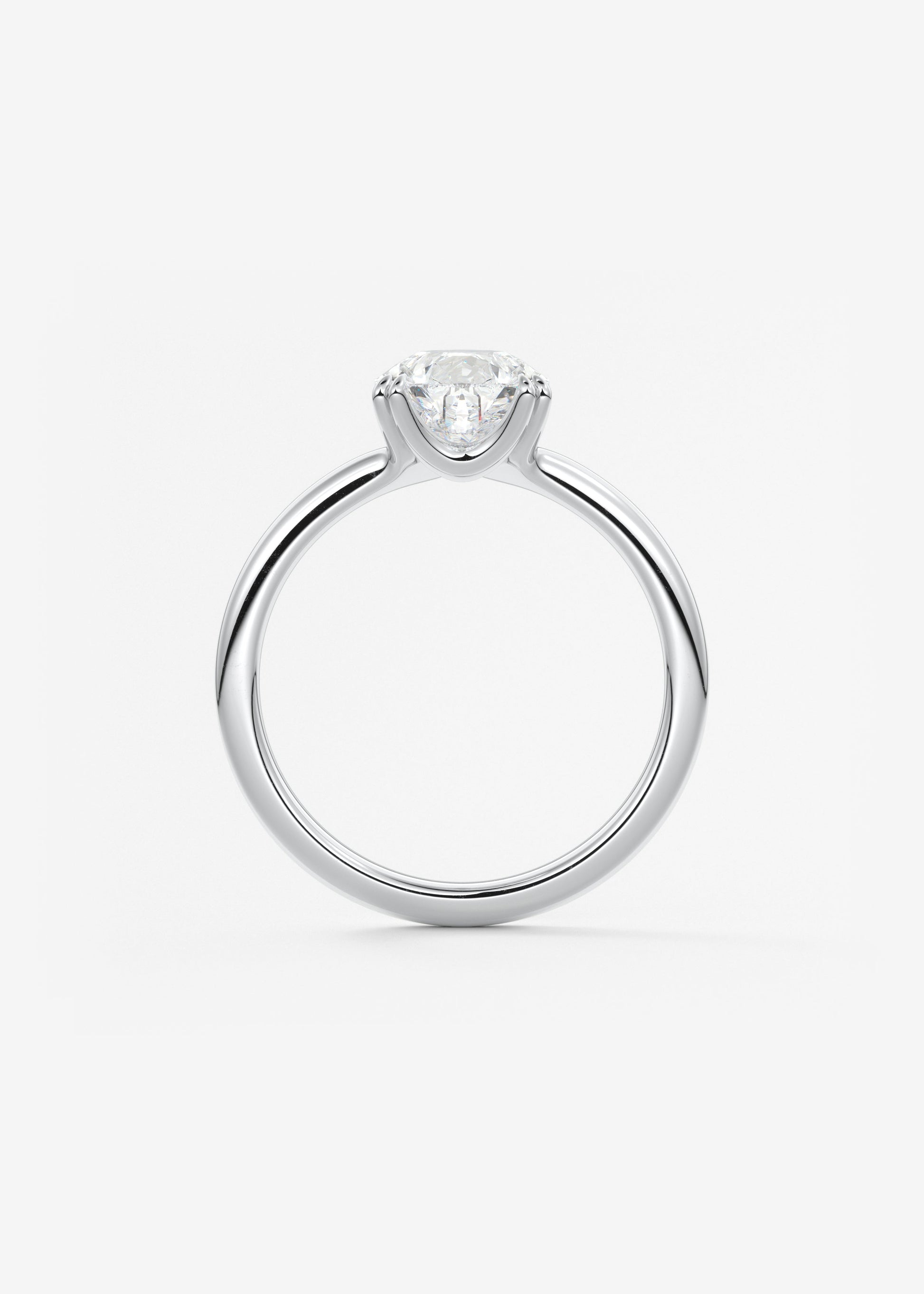 Oval Solitaire With Raised Basket Gallery Lab Grown Diamond Engagement Ring
