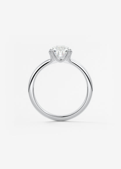 Oval Solitaire With Raised Basket Gallery Lab Grown Diamond Engagement Ring