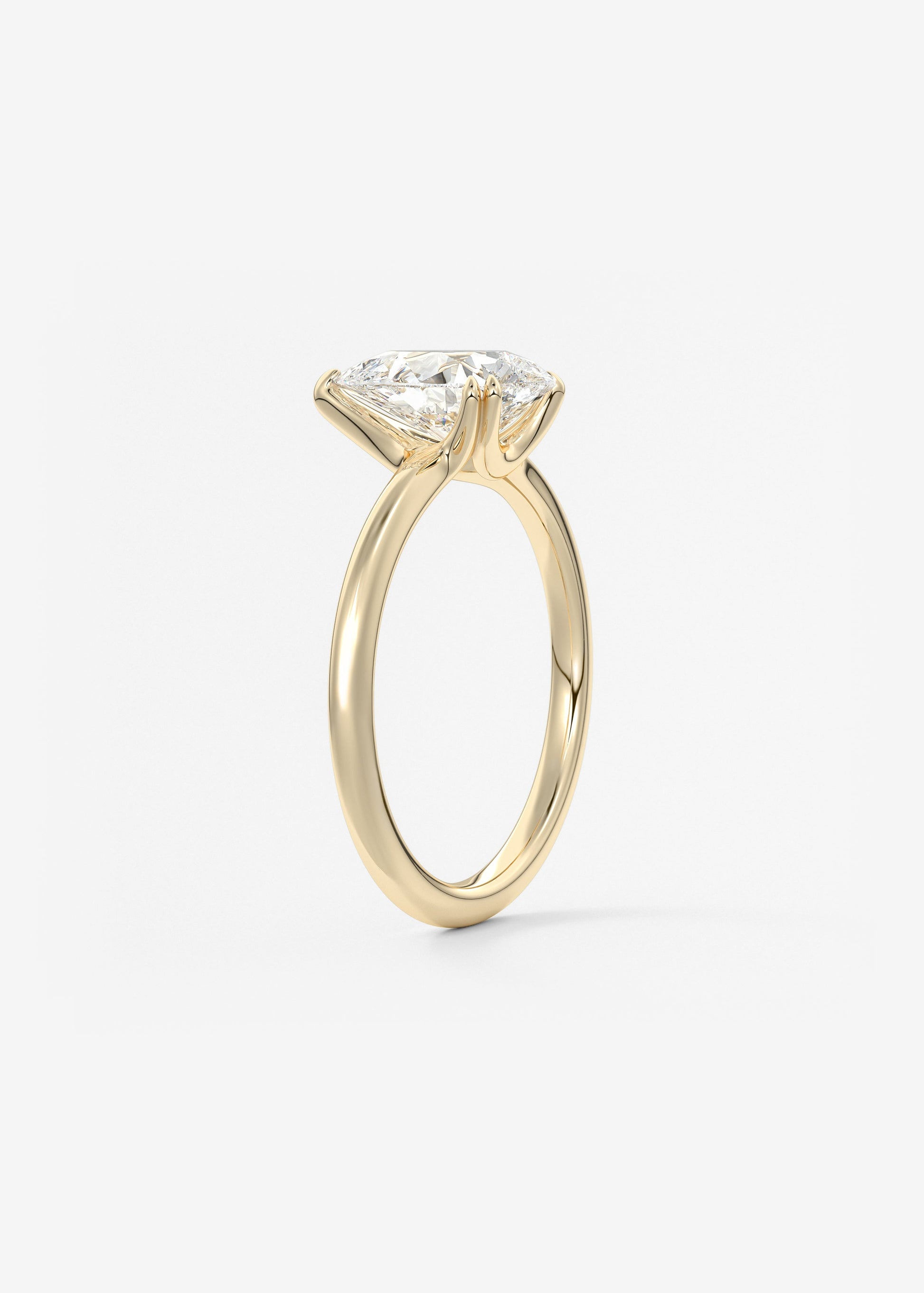 Oval Solitaire With Raised Basket Gallery Lab Grown Diamond Engagement Ring