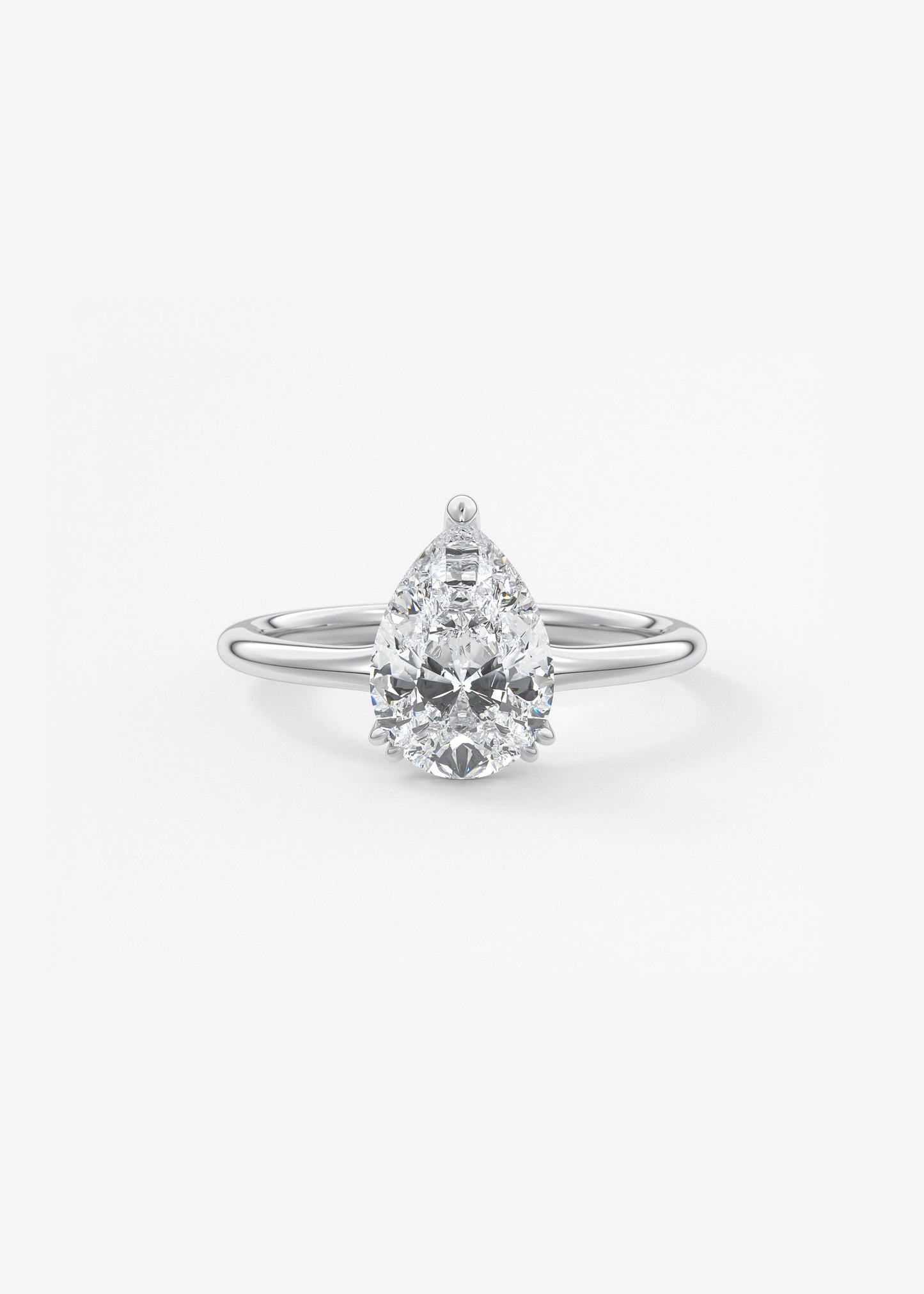 Oval Solitaire With Raised Basket Gallery Lab Grown Diamond Engagement Ring
