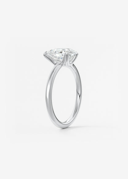 Oval Solitaire With Raised Basket Gallery Lab Grown Diamond Engagement Ring