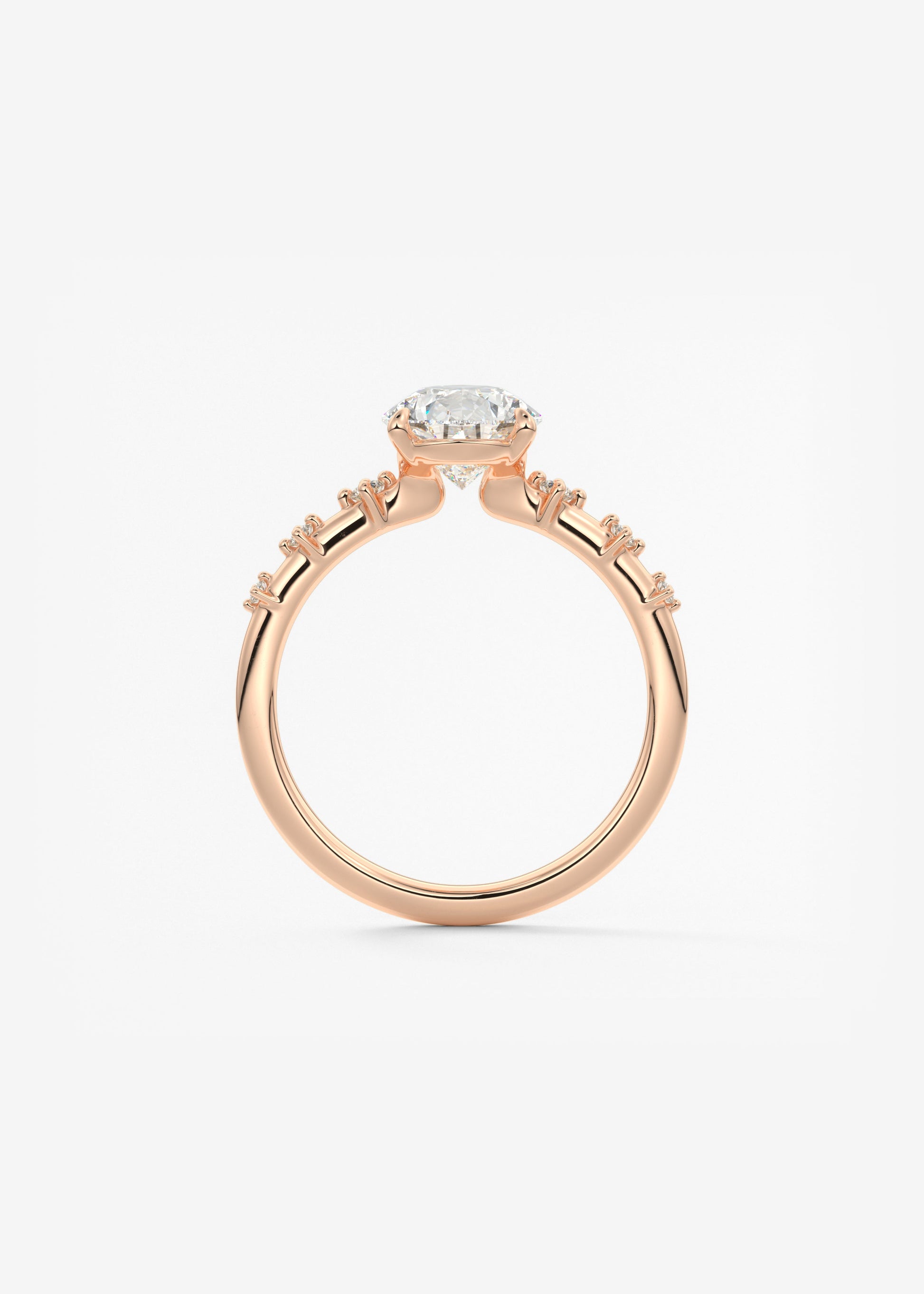 Oval Solitaire With Raised Basket Gallery Lab Grown Diamond Engagement Ring