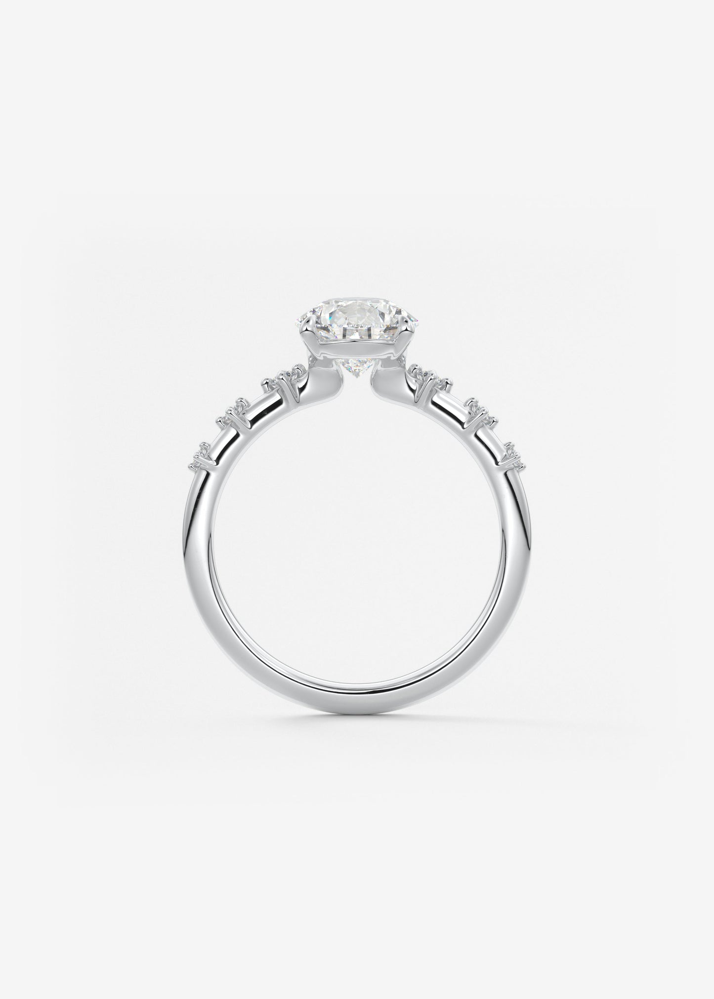Oval Solitaire With Raised Basket Gallery Lab Grown Diamond Engagement Ring