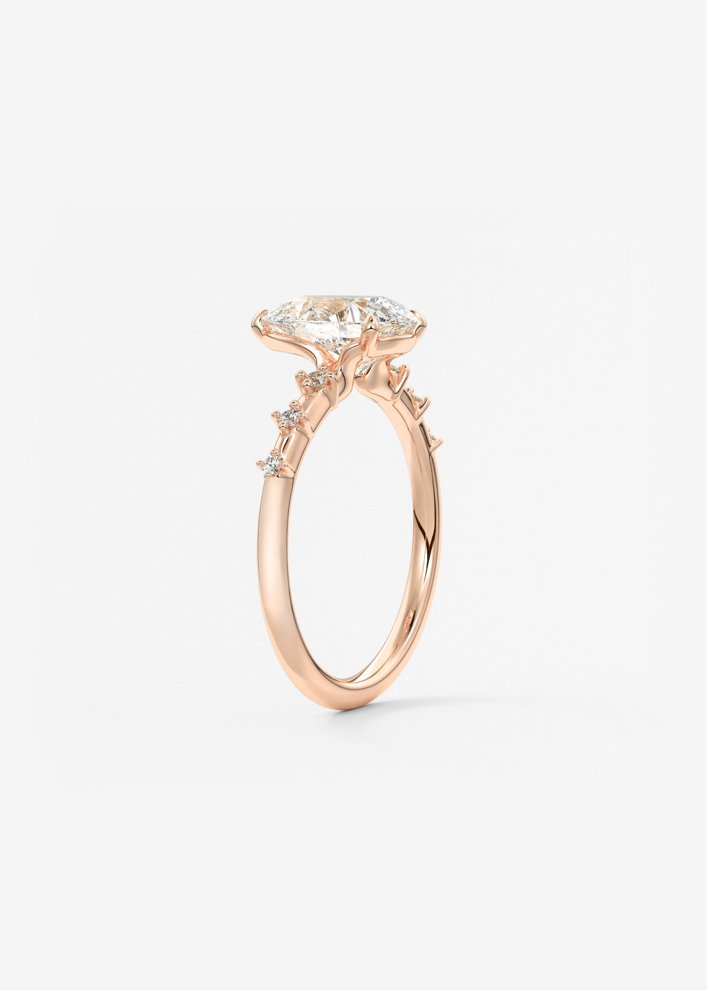 Oval Solitaire With Raised Basket Gallery Lab Grown Diamond Engagement Ring
