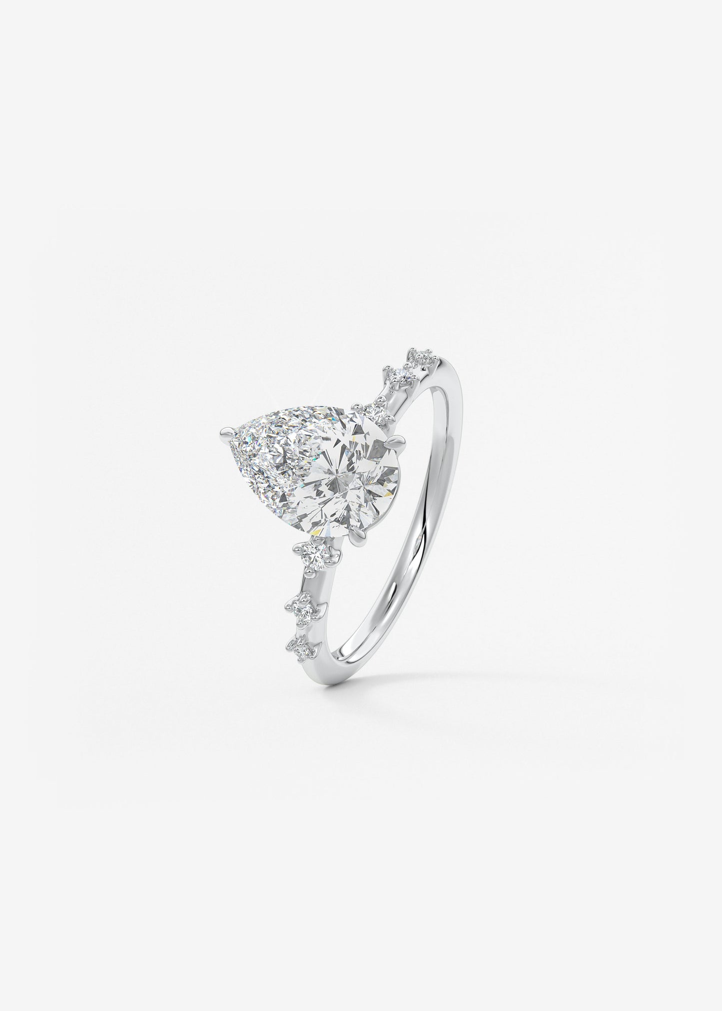 Oval Solitaire With Raised Basket Gallery Lab Grown Diamond Engagement Ring
