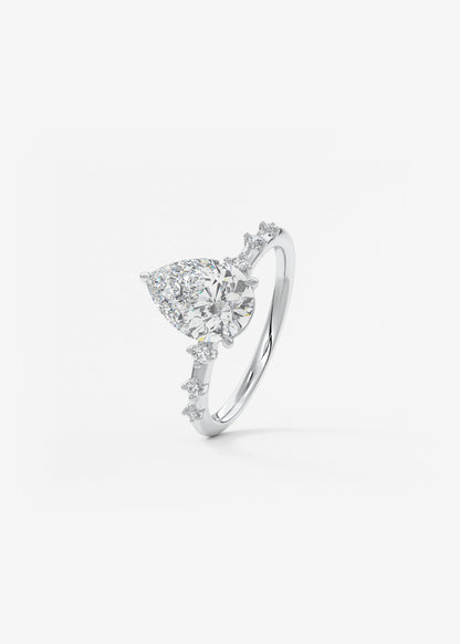 Oval Solitaire With Raised Basket Gallery Lab Grown Diamond Engagement Ring