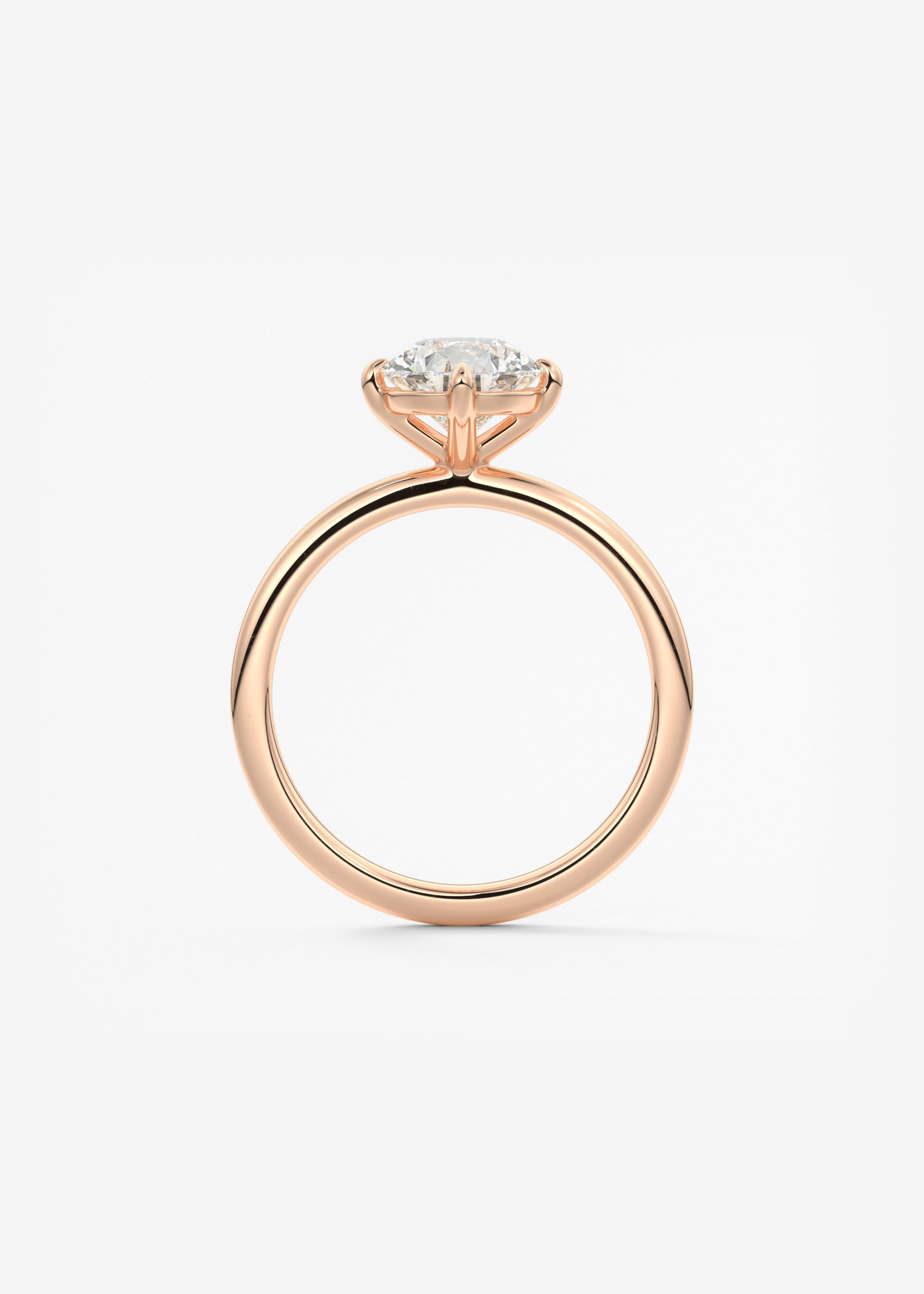 Oval Solitaire With Raised Basket Gallery Lab Grown Diamond Engagement Ring