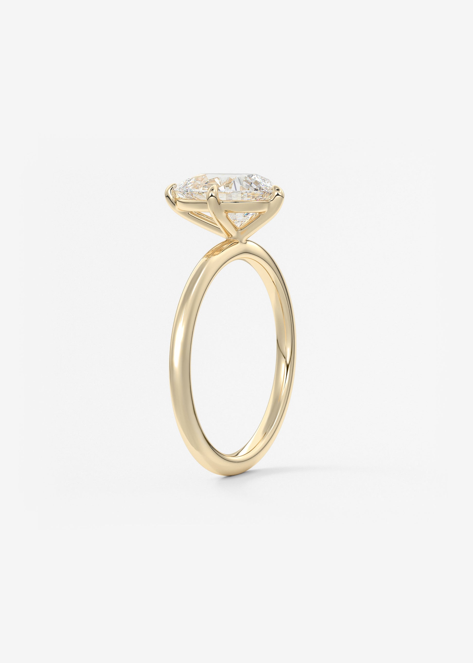 Oval Solitaire With Raised Basket Gallery Lab Grown Diamond Engagement Ring
