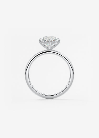 Oval Solitaire With Raised Basket Gallery Lab Grown Diamond Engagement Ring