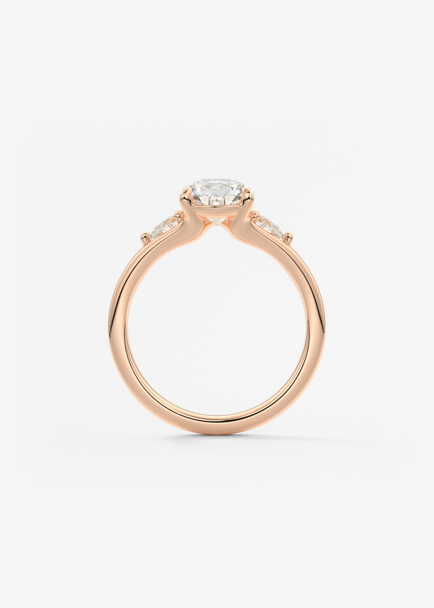 Oval Solitaire With Raised Basket Gallery Lab Grown Diamond Engagement Ring