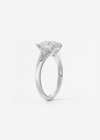 Oval Solitaire With Raised Basket Gallery Lab Grown Diamond Engagement Ring