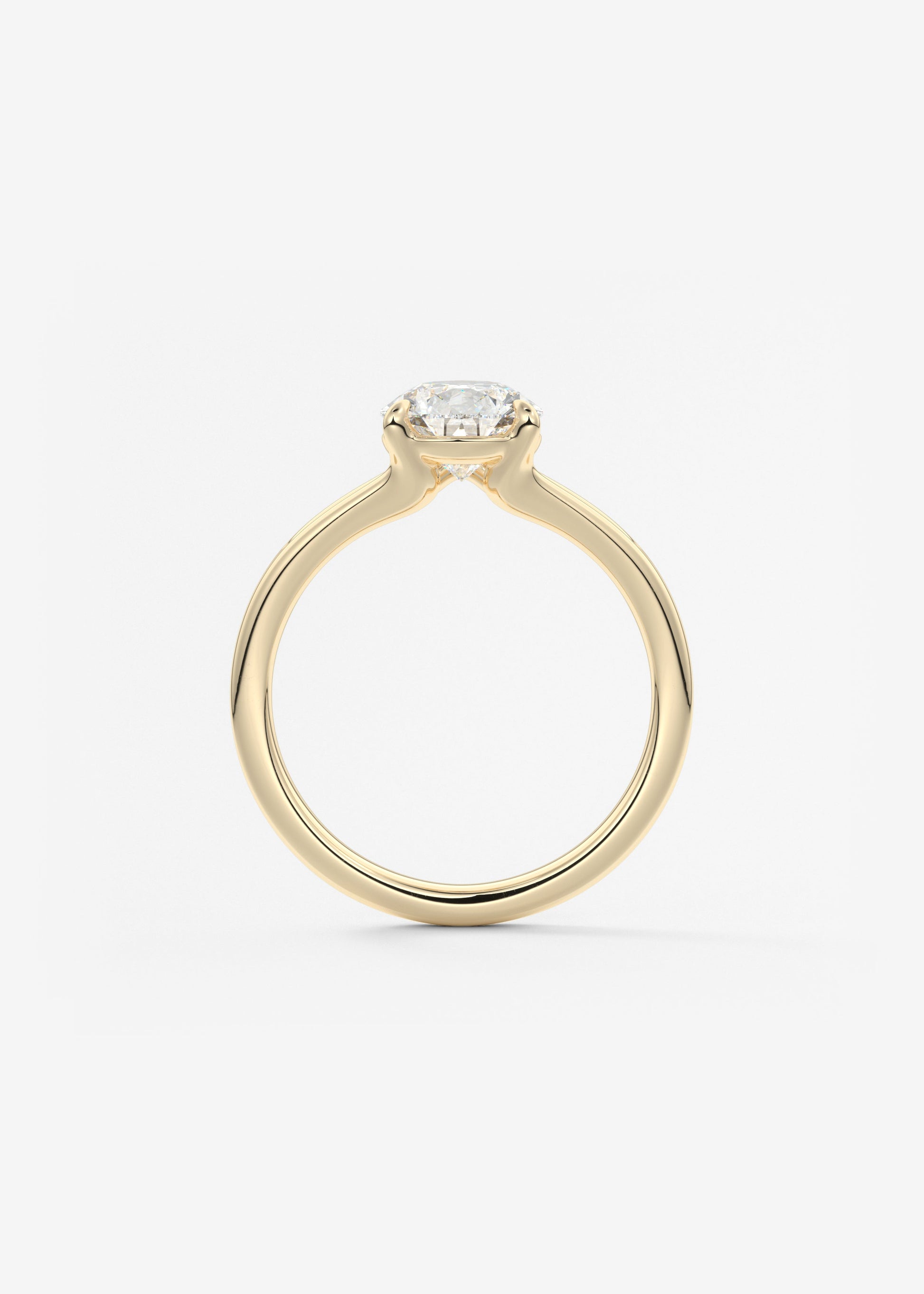 Oval Solitaire With Raised Basket Gallery Lab Grown Diamond Engagement Ring