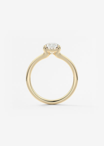Oval Solitaire With Raised Basket Gallery Lab Grown Diamond Engagement Ring