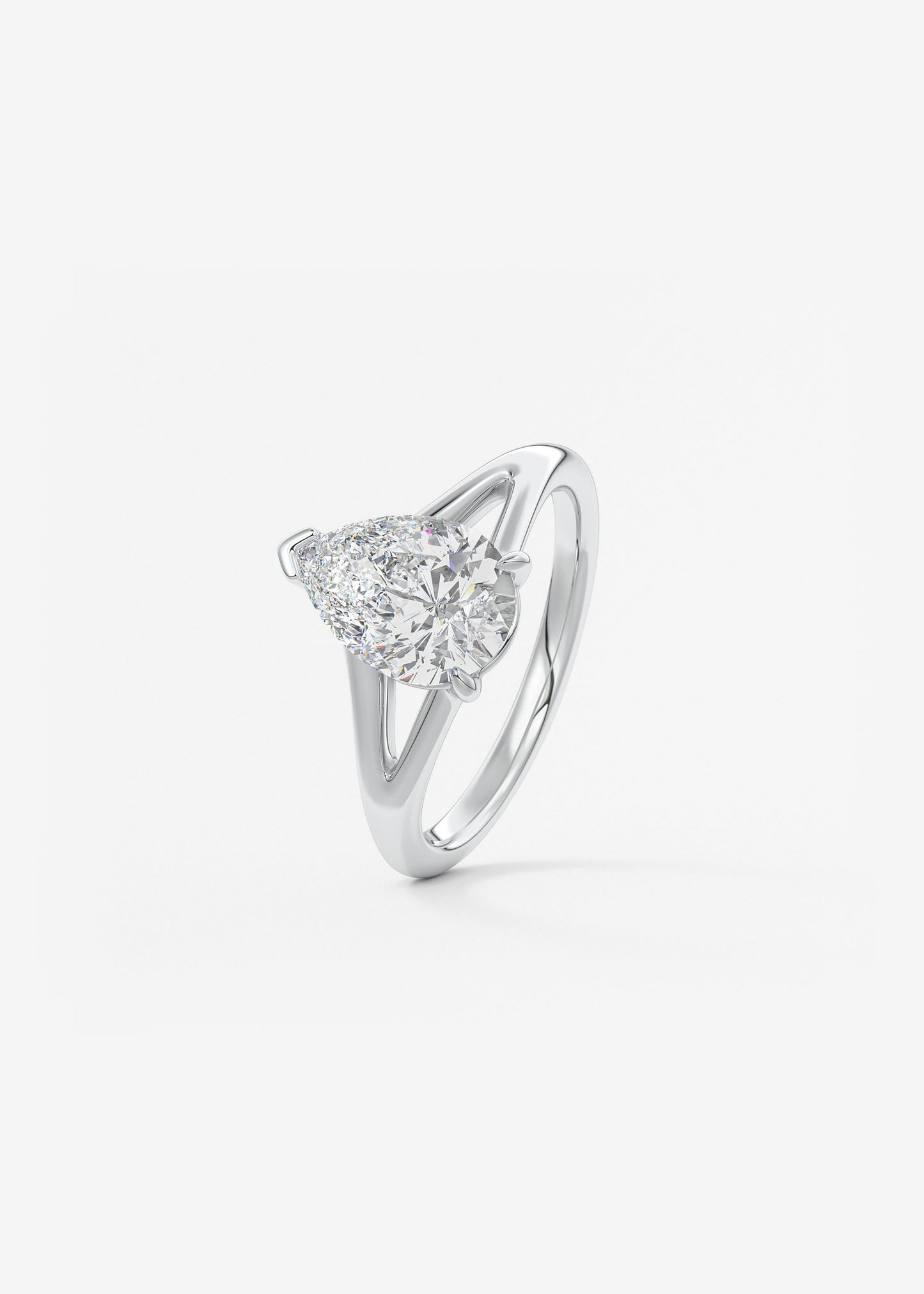 Oval Solitaire With Raised Basket Gallery Lab Grown Diamond Engagement Ring