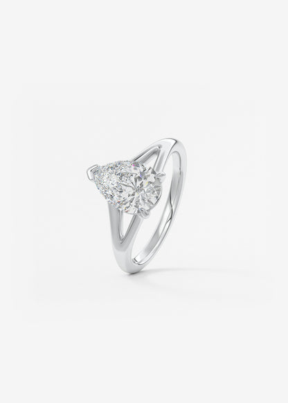 Oval Solitaire With Raised Basket Gallery Lab Grown Diamond Engagement Ring