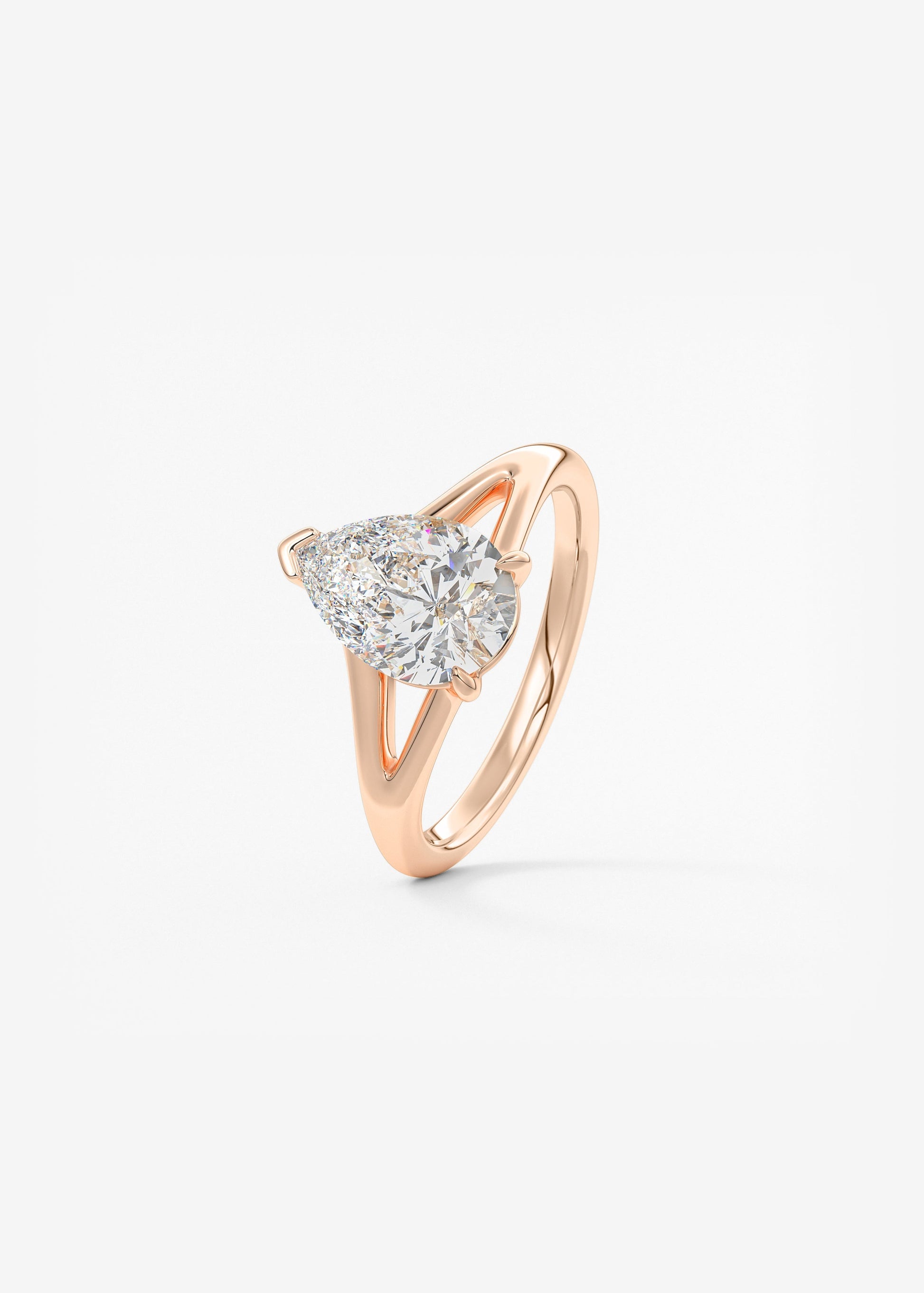 Oval Solitaire With Raised Basket Gallery Lab Grown Diamond Engagement Ring