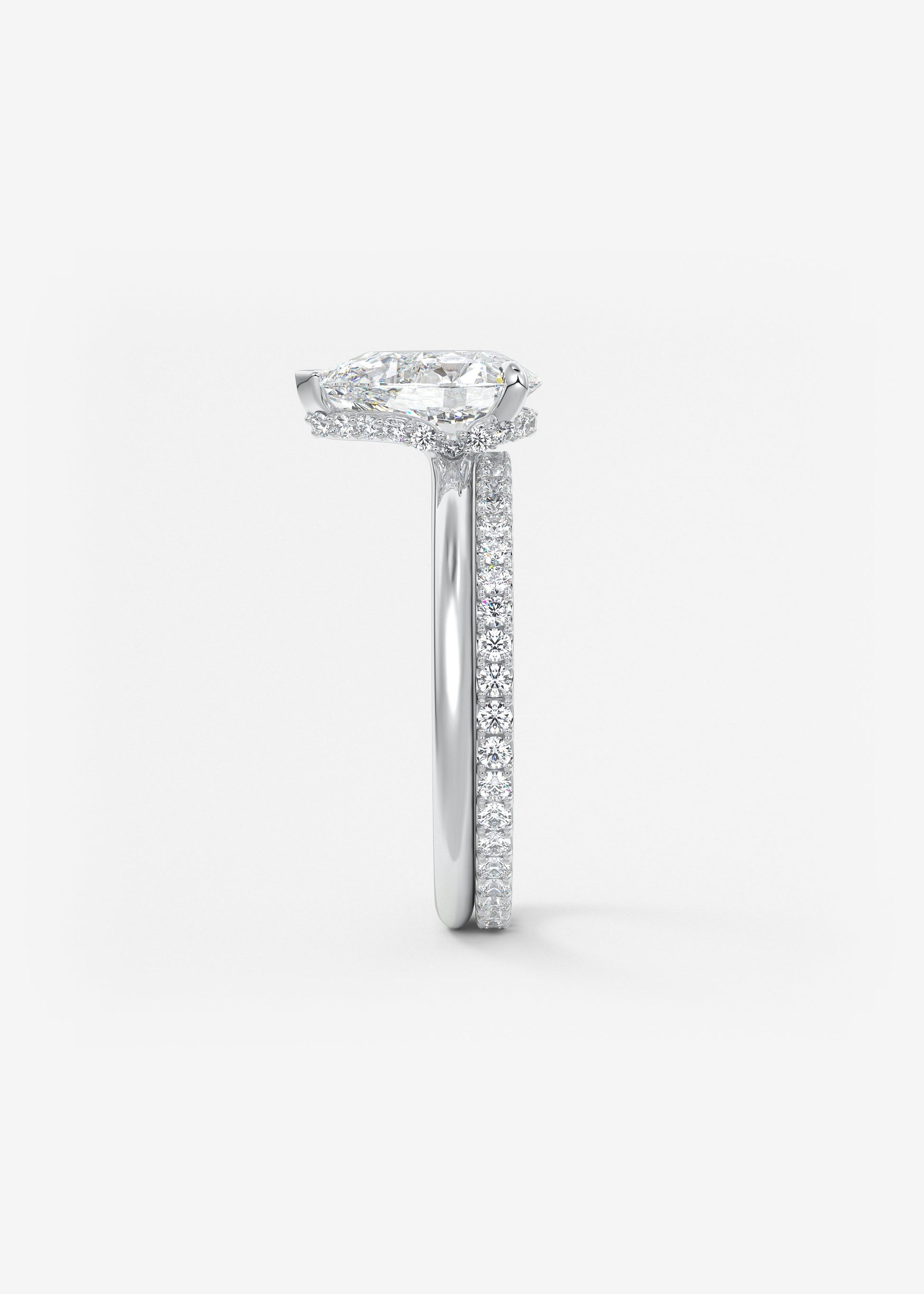 Oval Solitaire With Raised Basket Gallery Lab Grown Diamond Engagement Ring