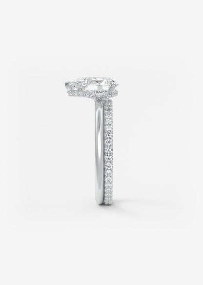Oval Solitaire With Raised Basket Gallery Lab Grown Diamond Engagement Ring