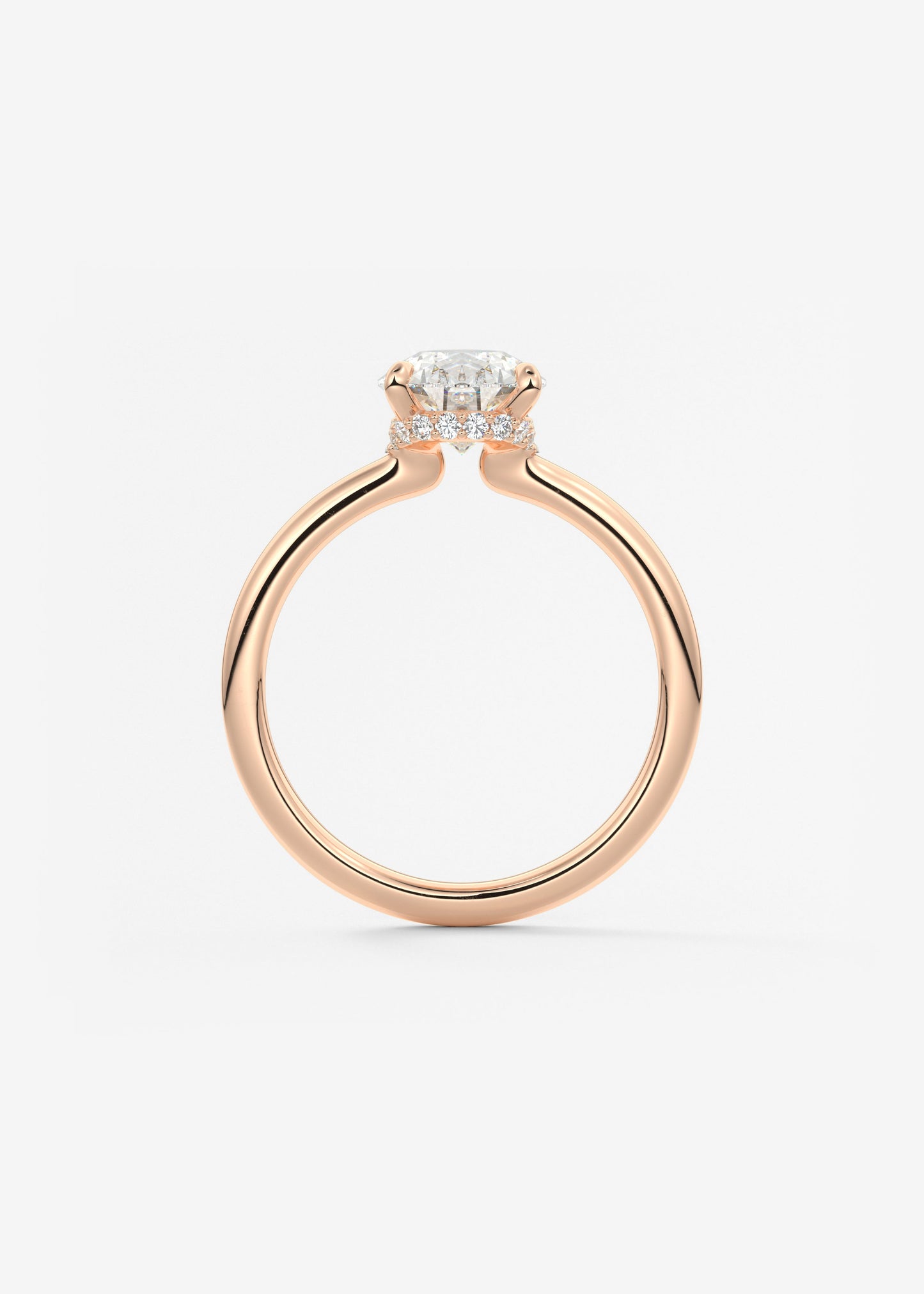 Oval Solitaire With Raised Basket Gallery Lab Grown Diamond Engagement Ring