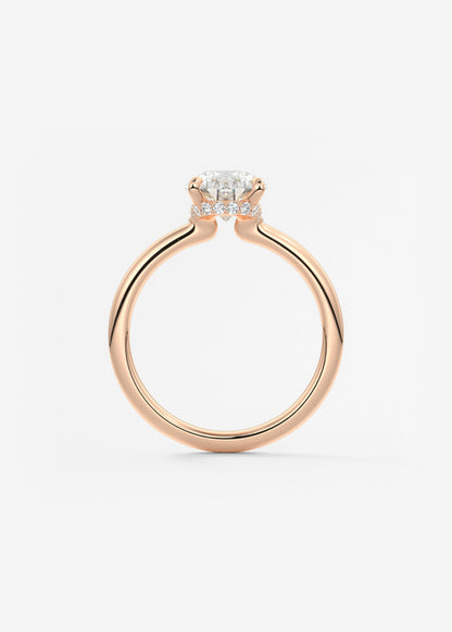 Oval Solitaire With Raised Basket Gallery Lab Grown Diamond Engagement Ring