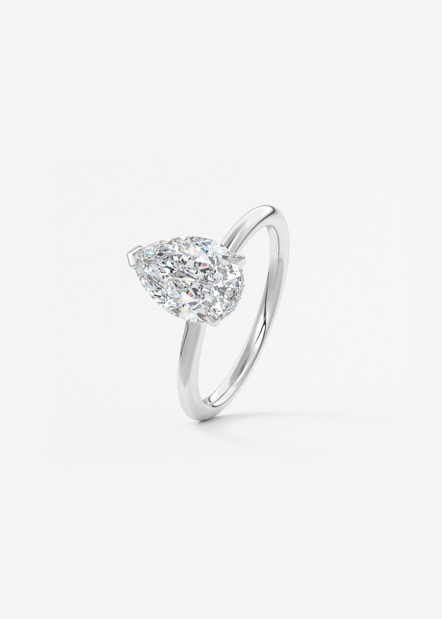 Oval Solitaire With Raised Basket Gallery Lab Grown Diamond Engagement Ring
