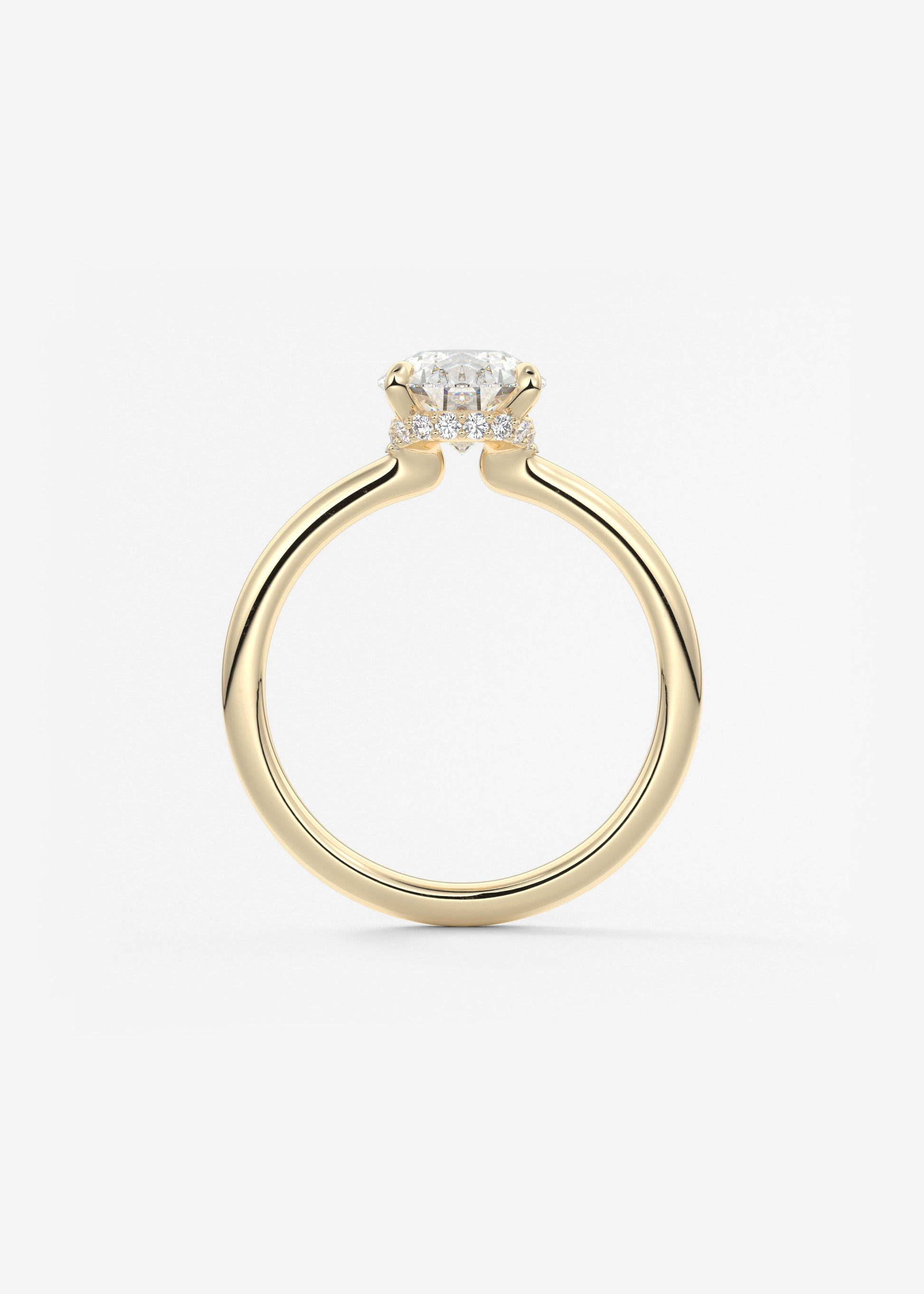Oval Solitaire With Raised Basket Gallery Lab Grown Diamond Engagement Ring