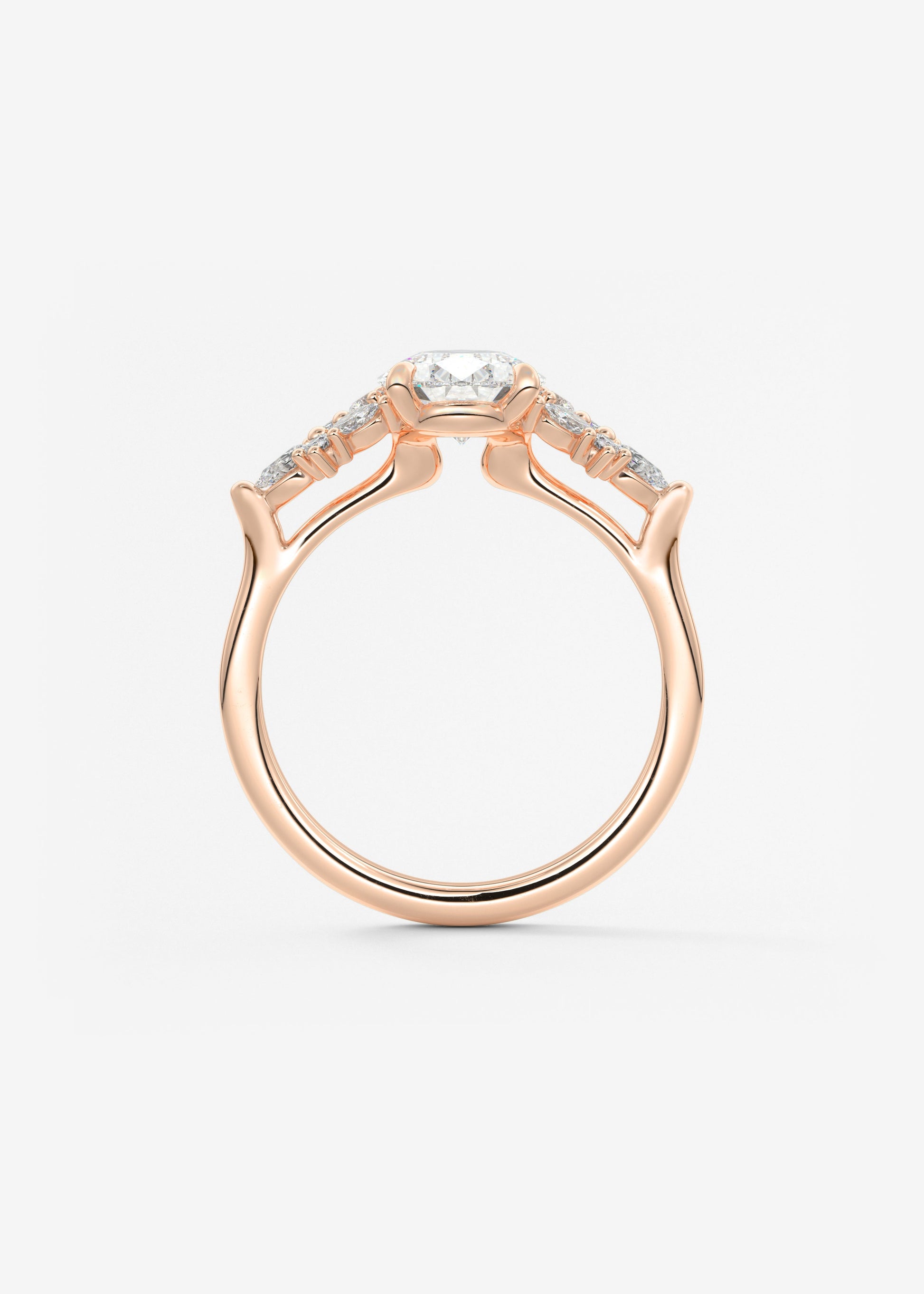 Oval Solitaire With Raised Basket Gallery Lab Grown Diamond Engagement Ring
