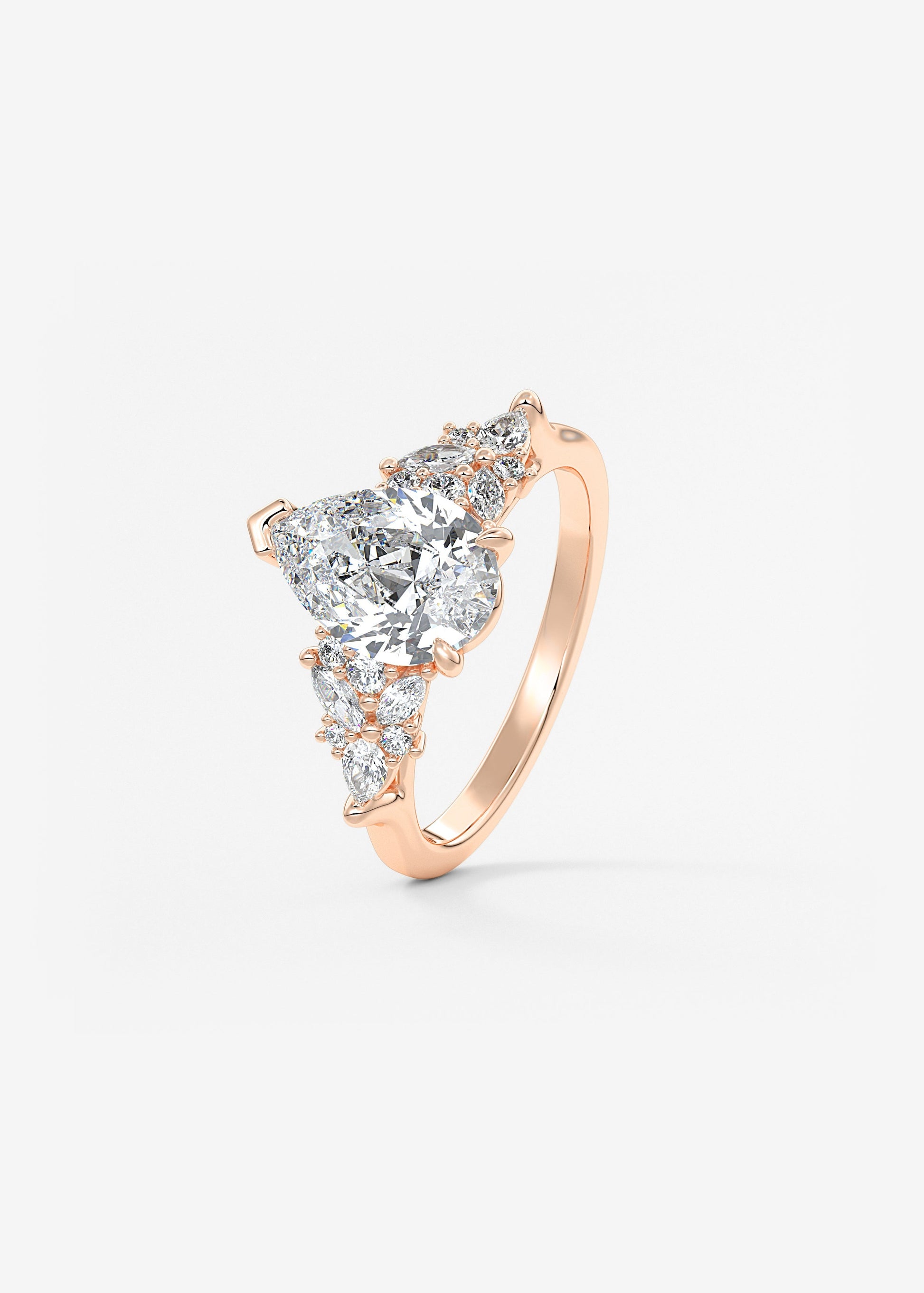 Oval Solitaire With Raised Basket Gallery Lab Grown Diamond Engagement Ring