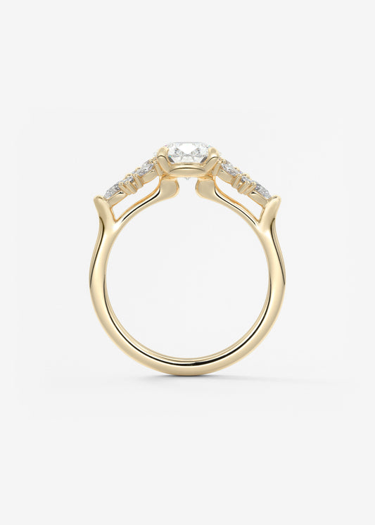 Oval Solitaire With Raised Basket Gallery Lab Grown Diamond Engagement Ring