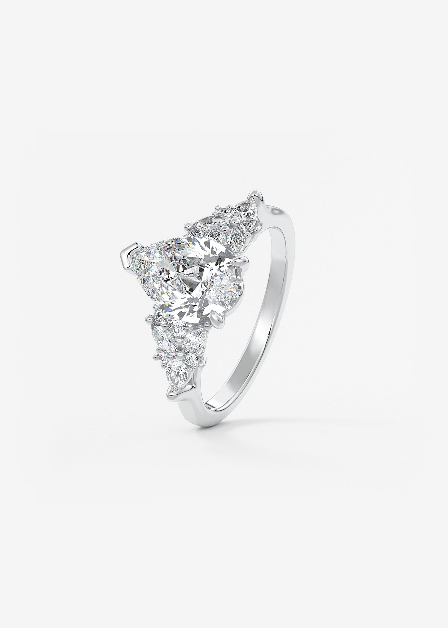 Oval Solitaire With Raised Basket Gallery Lab Grown Diamond Engagement Ring