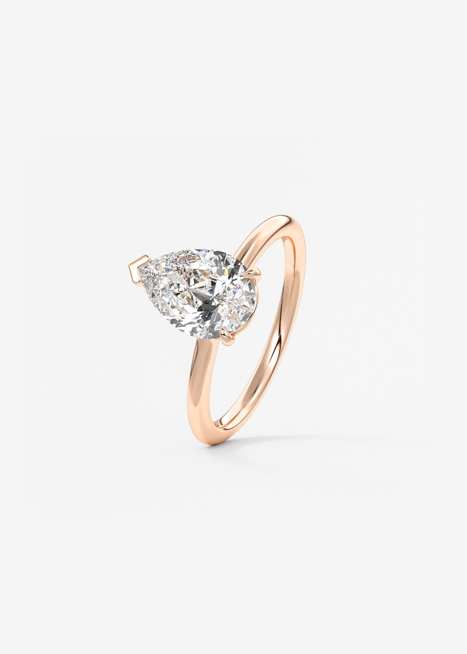 Oval Solitaire With Raised Basket Gallery Lab Grown Diamond Engagement Ring