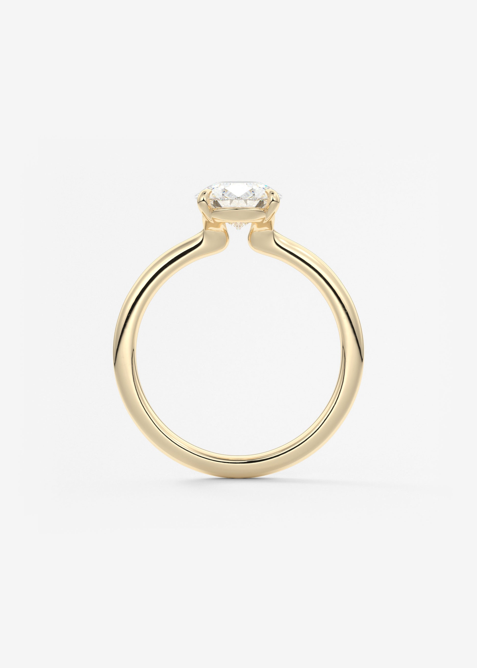 Oval Solitaire With Raised Basket Gallery Lab Grown Diamond Engagement Ring
