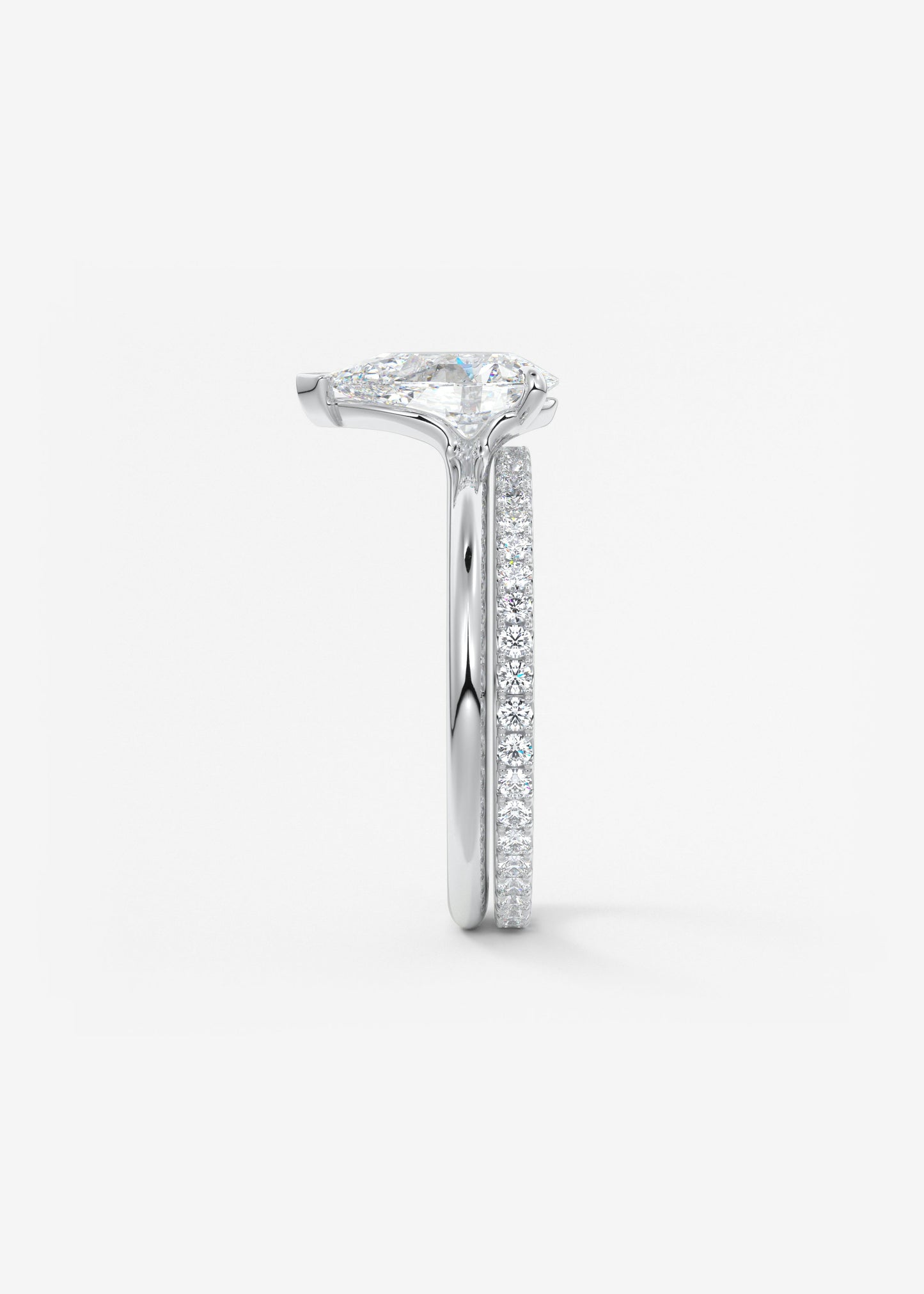 Oval Solitaire With Raised Basket Gallery Lab Grown Diamond Engagement Ring
