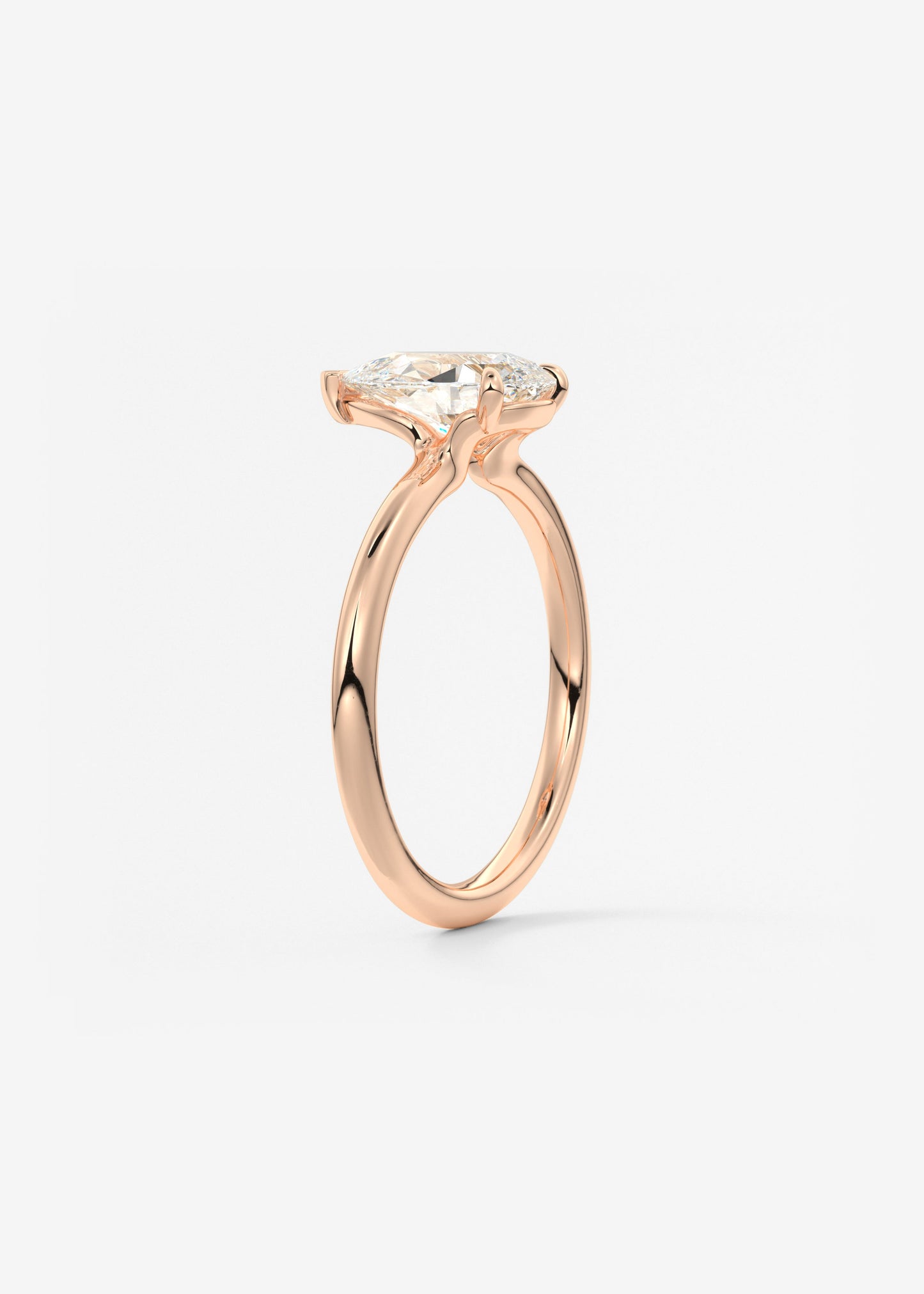 Oval Solitaire With Raised Basket Gallery Lab Grown Diamond Engagement Ring