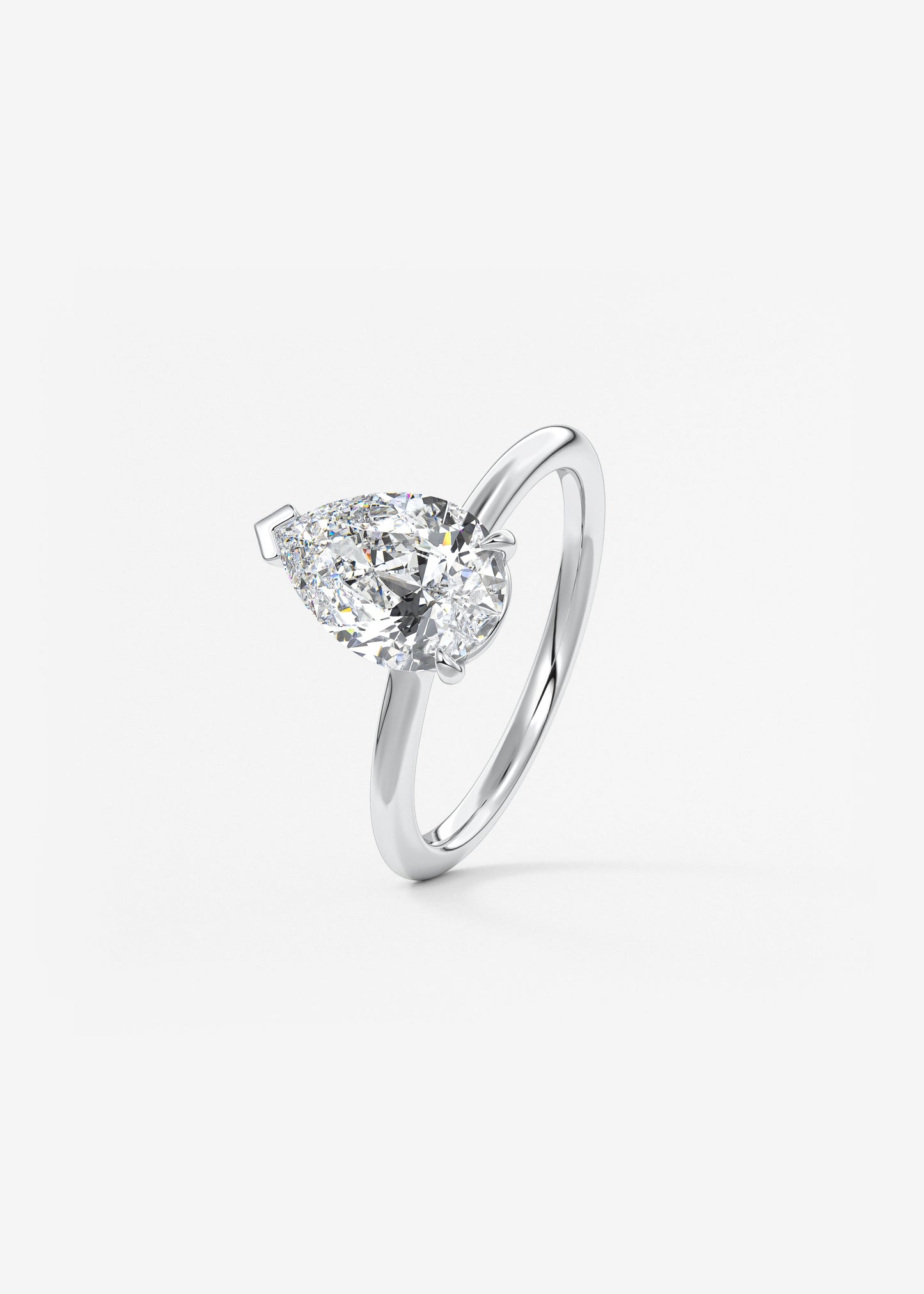 Oval Solitaire With Raised Basket Gallery Lab Grown Diamond Engagement Ring