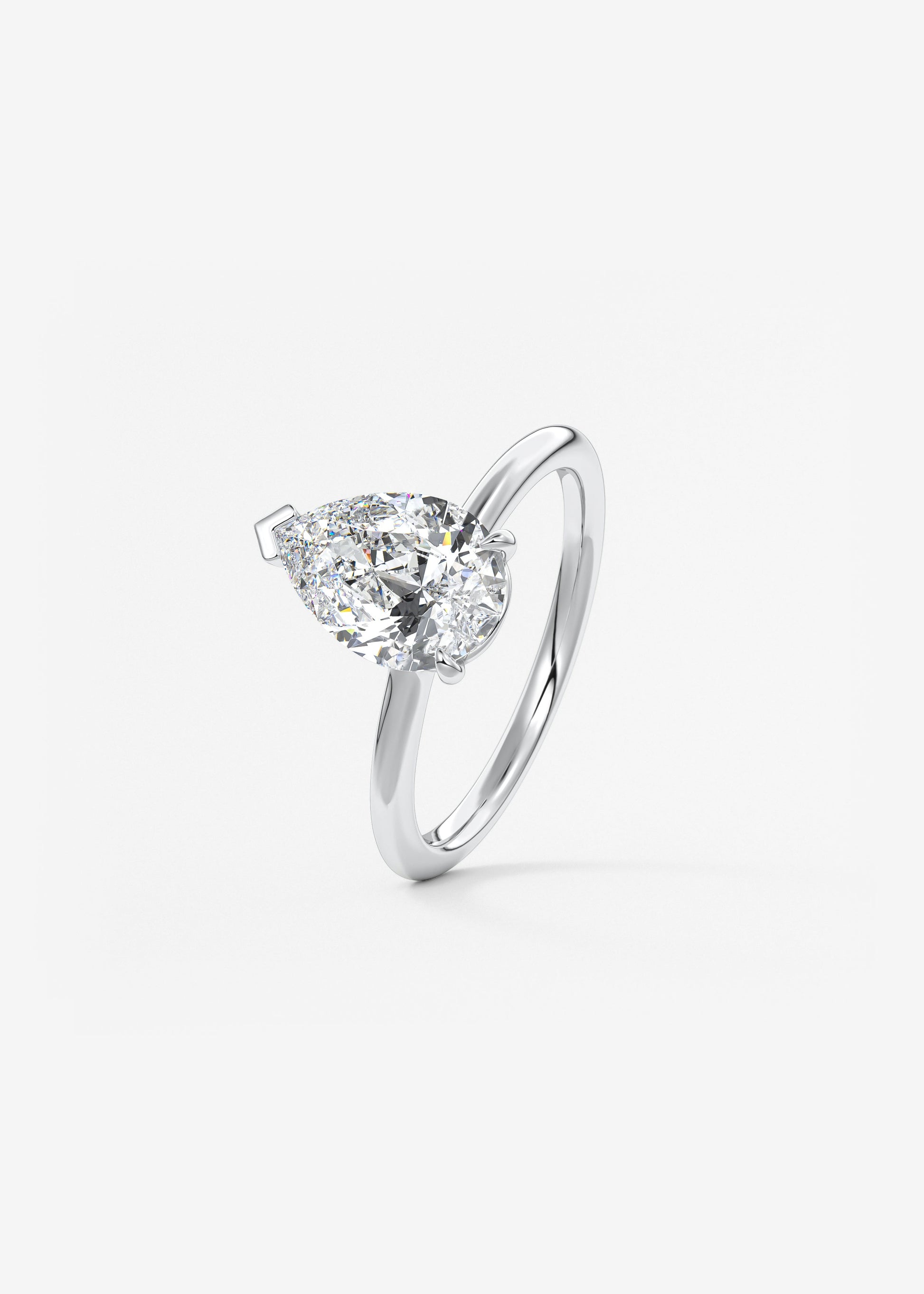 Oval Solitaire With Raised Basket Gallery Lab Grown Diamond Engagement Ring