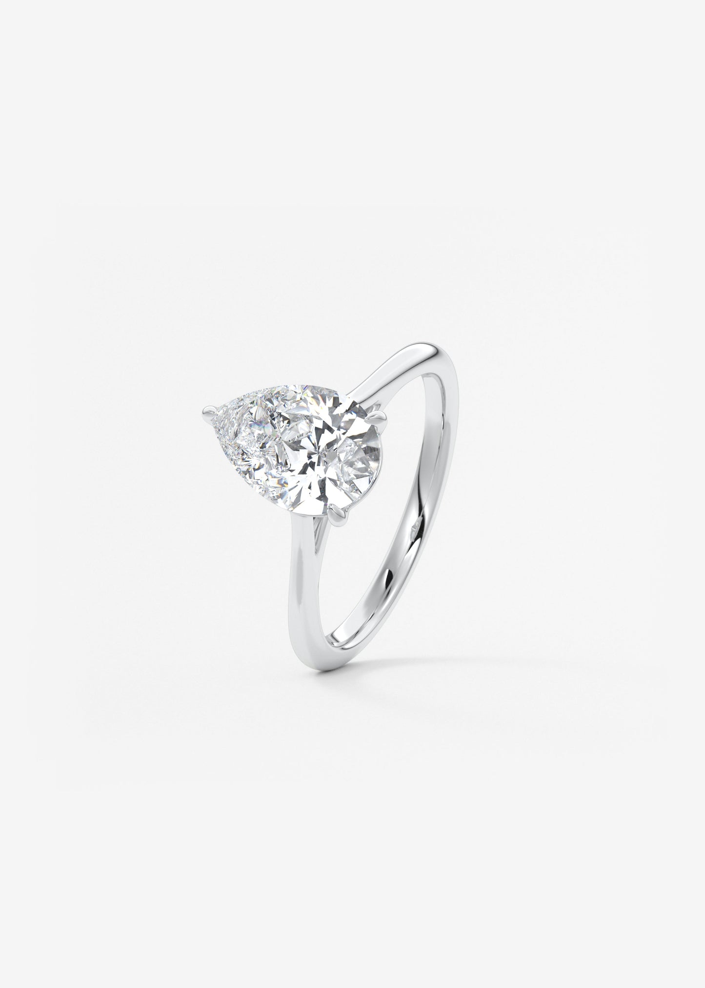Oval Solitaire With Raised Basket Gallery Lab Grown Diamond Engagement Ring