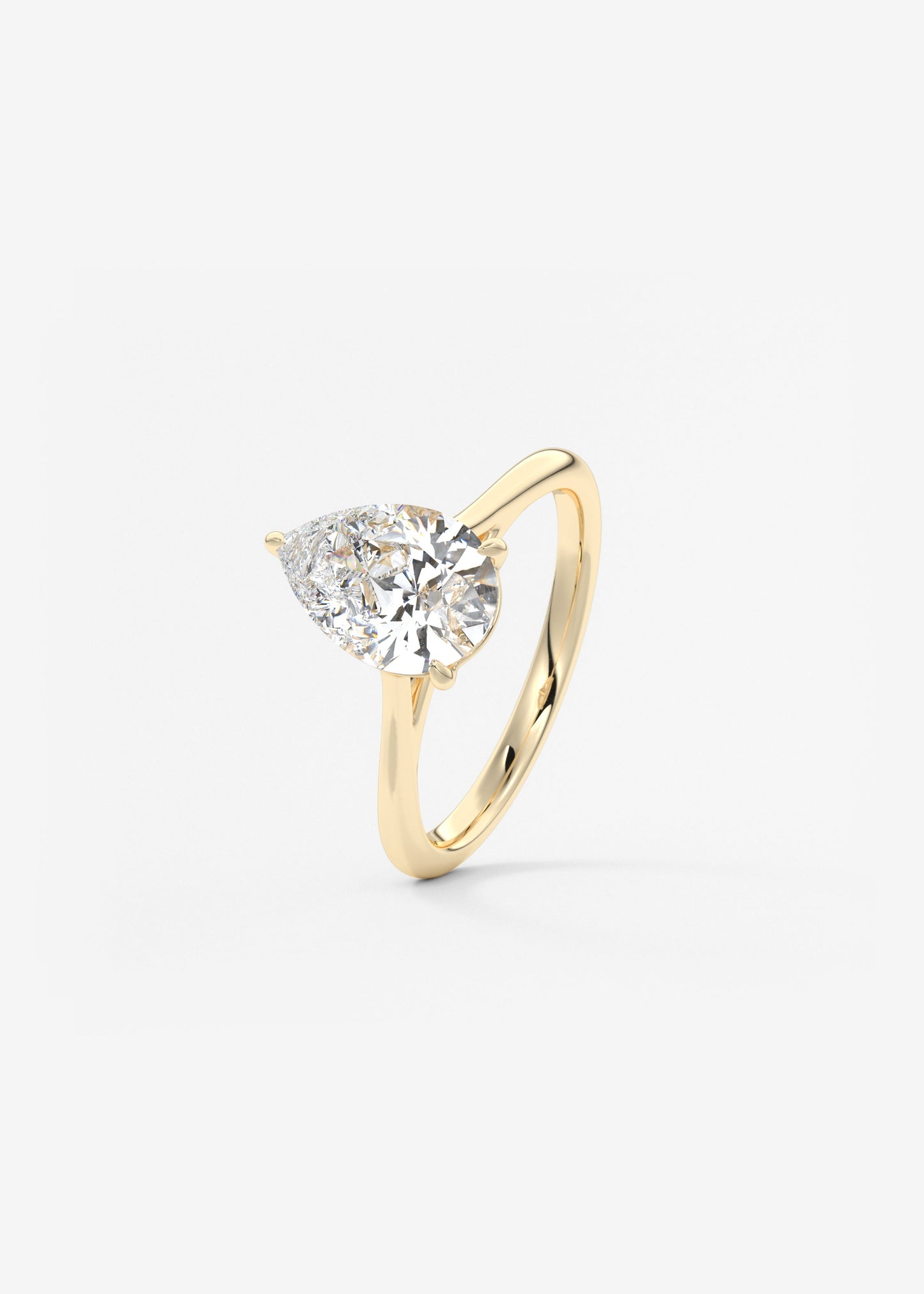 Oval Solitaire With Raised Basket Gallery Lab Grown Diamond Engagement Ring